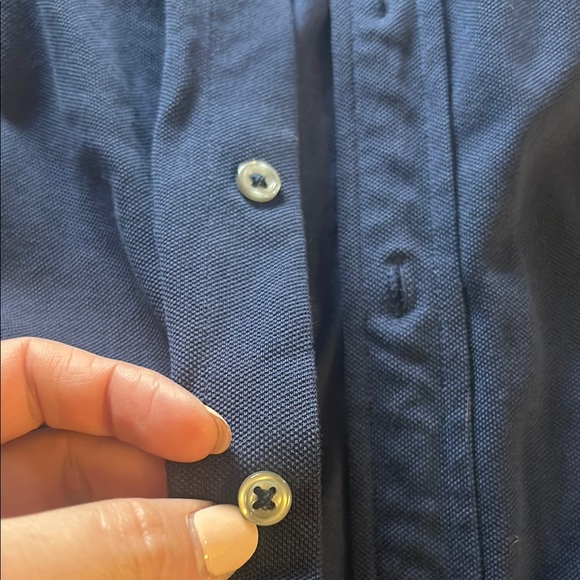 Ralph Lauren Knit Oxford button down XL Navy - Picture 3 of 8